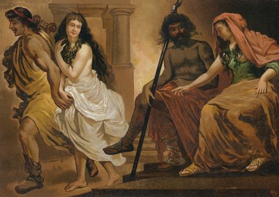 Orfeo intentando recuperar a Eurídice del inframundo de Spanish School
